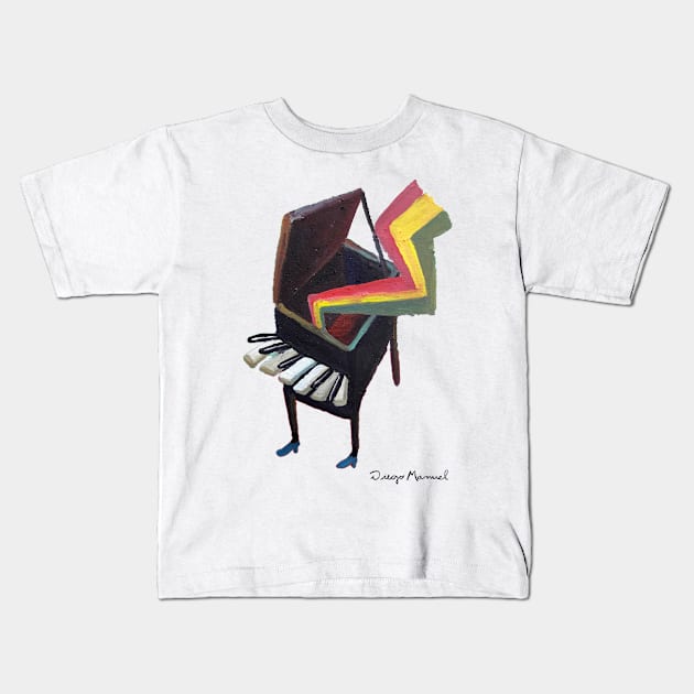 Piano music 6 Kids T-Shirt by diegomanuel